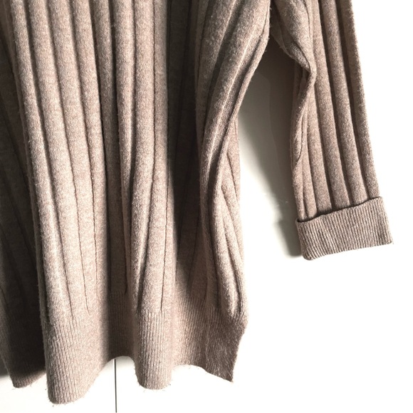 Topshop Boxy Rib Knit Funnel Neck Oversize Sweater Dress in Cream Size M EUC - Picture 6 of 10